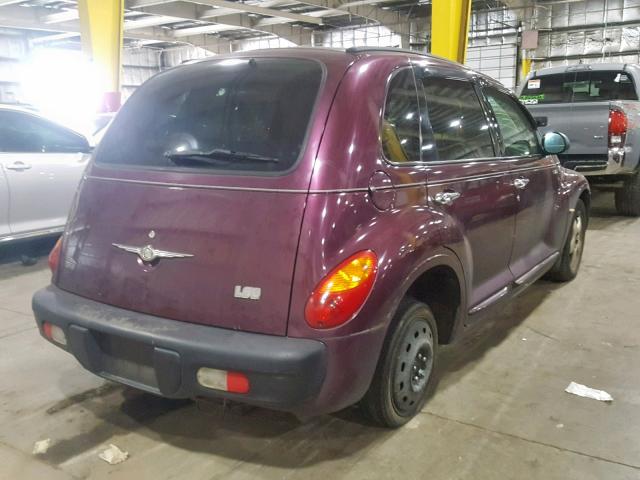 3C8FY4BB91T618090 - 2001 CHRYSLER PT CRUISER PURPLE photo 4