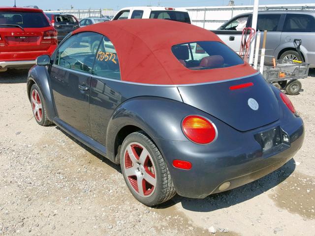 3VWCM31Y65M356414 - 2005 VOLKSWAGEN NEW BEETLE GRAY photo 3