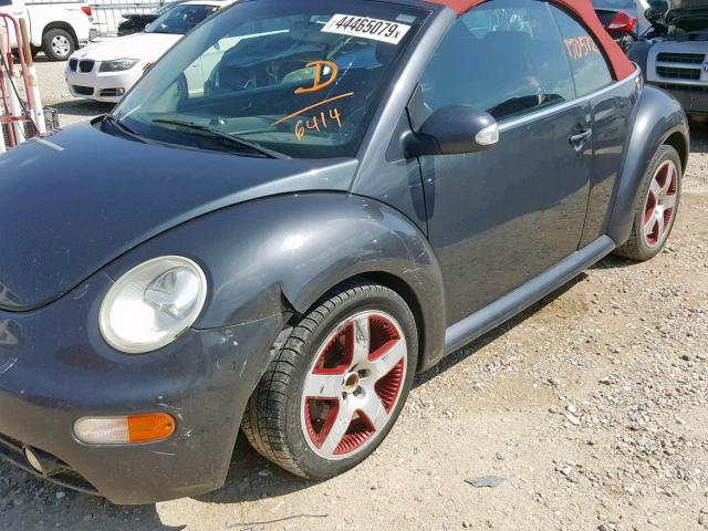 3VWCM31Y65M356414 - 2005 VOLKSWAGEN NEW BEETLE GRAY photo 9