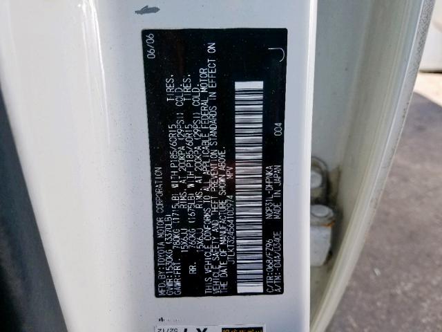 JTLKT324564100974 - 2006 TOYOTA SCION XB 白色 照片 10