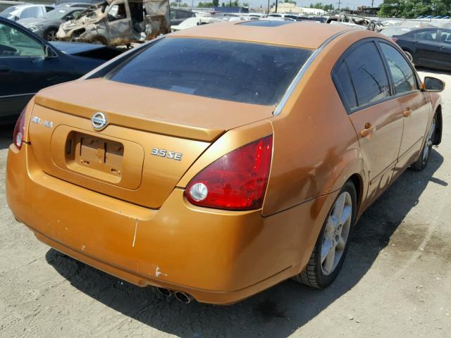 1N4BA41E44C800155 - 2004 NISSAN MAXIMA SE ORANGE photo 4