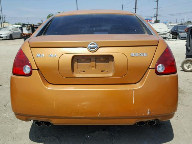 1N4BA41E44C800155 - 2004 NISSAN MAXIMA SE ORANGE photo 9