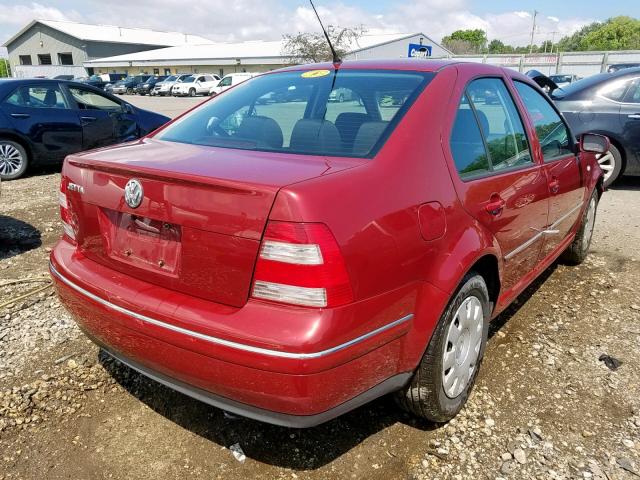 3VWRK69M94M058120 - 2004 VOLKSWAGEN JETTA GL RED photo 4