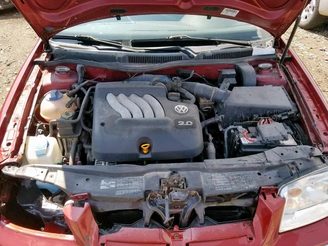 3VWRK69M94M058120 - 2004 VOLKSWAGEN JETTA GL RED photo 7