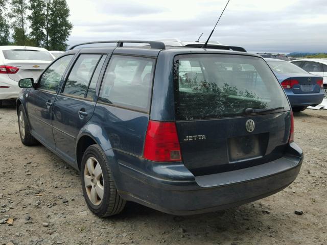 WVWSK61J03W587654 - 2003 VOLKSWAGEN JETTA GLS TEAL photo 3