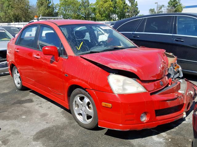 JS2RA61S545203133 - 2004 SUZUKI AERIO S RED photo 1