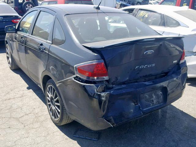 1FAHP3GN8BW127456 - 2011 FORD FOCUS SES BLACK photo 3