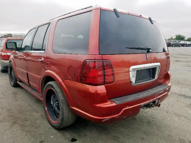 5LMFU27R63LJ40631 - 2003 LINCOLN NAVIGATOR RED photo 3
