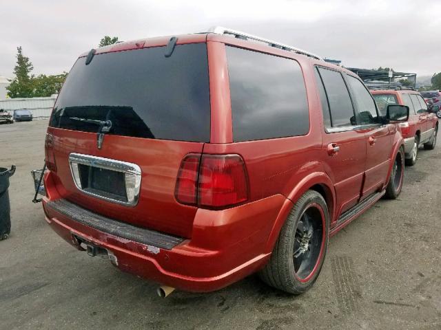 5LMFU27R63LJ40631 - 2003 LINCOLN NAVIGATOR RED photo 4