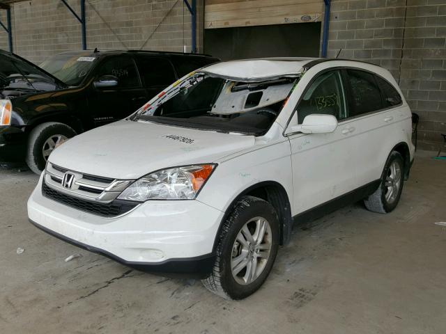 5J6RE4H74BL064541 - 2011 HONDA CR-V EXL WHITE photo 2