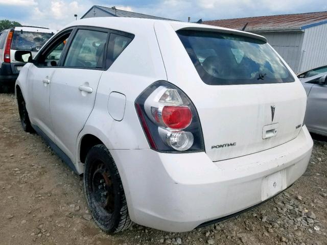 5Y2SP67879Z444293 - 2009 PONTIAC VIBE WHITE photo 3