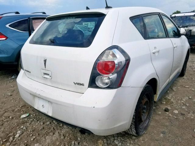 5Y2SP67879Z444293 - 2009 PONTIAC VIBE WHITE photo 4