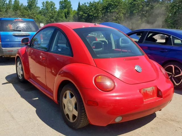 3VWCF21C1XM430494 - 1999 VOLKSWAGEN NEW BEETLE RED photo 3