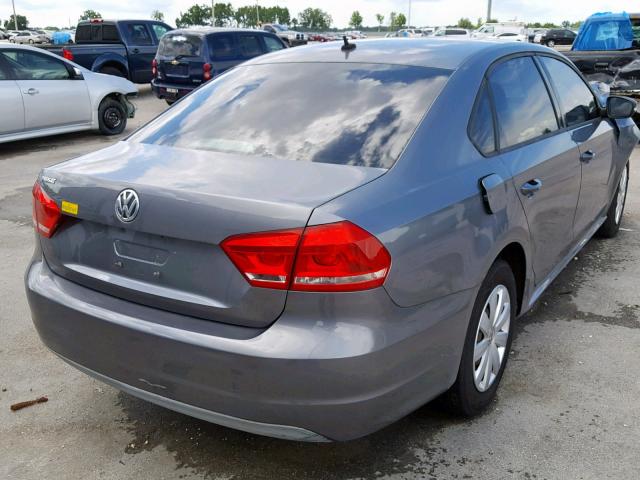 1VWAP7A39CC076981 - 2012 VOLKSWAGEN PASSAT S GRAY photo 4