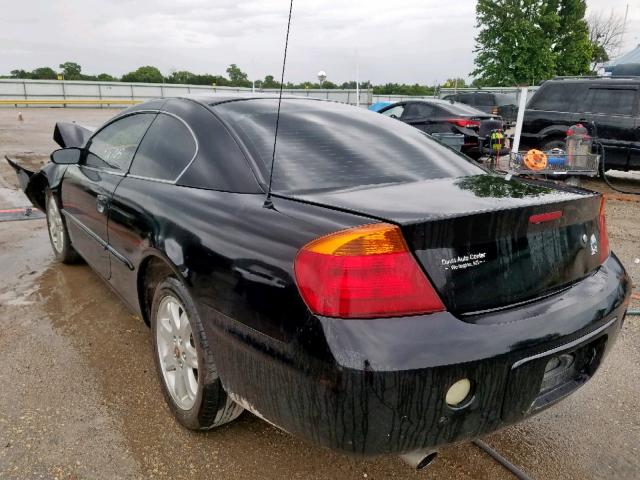 4C3AG52H92E126074 - 2002 CHRYSLER SEBRING LX BLACK photo 3