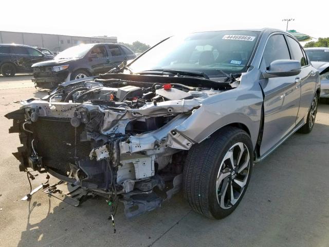 1HGCR2F97GA022071 - 2016 HONDA ACCORD EXL GRAY photo 2