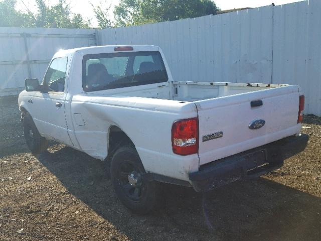 1FTYR10D17PA37965 - 2007 FORD RANGER WHITE photo 3