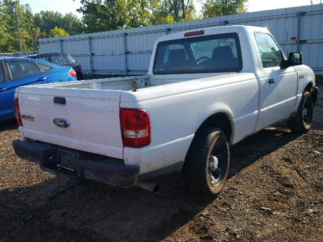 1FTYR10D17PA37965 - 2007 FORD RANGER WHITE photo 4