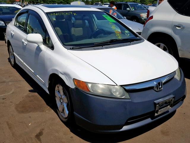 2HGFA16968H515242 - 2008 HONDA CIVIC EXL WHITE photo 1