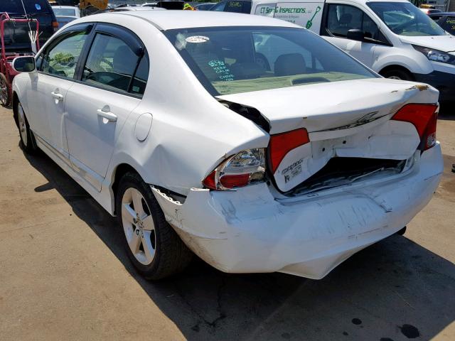 2HGFA16968H515242 - 2008 HONDA CIVIC EXL WHITE photo 3