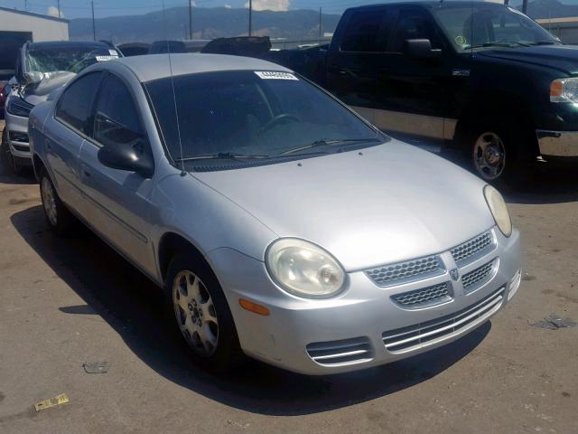 1B3ES56C65D205015 - 2005 DODGE NEON SXT SILVER photo 1