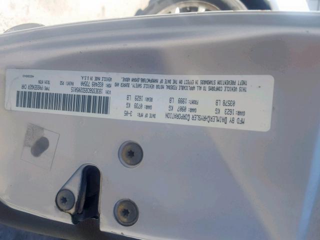 1B3ES56C65D205015 - 2005 DODGE NEON SXT SILVER photo 10