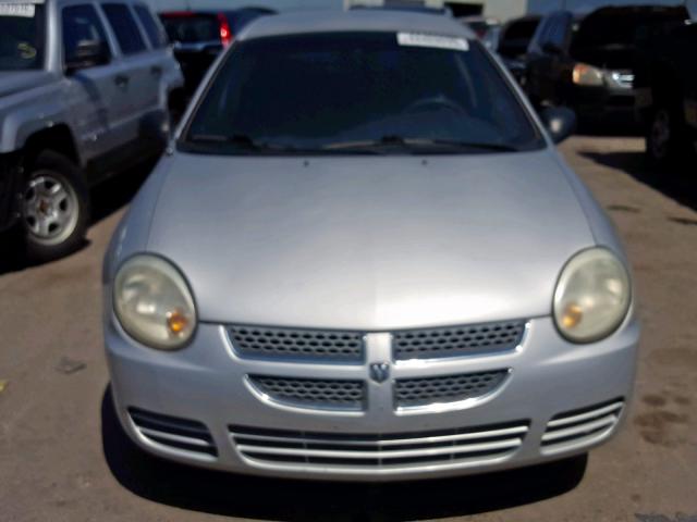 1B3ES56C65D205015 - 2005 DODGE NEON SXT SILVER photo 9