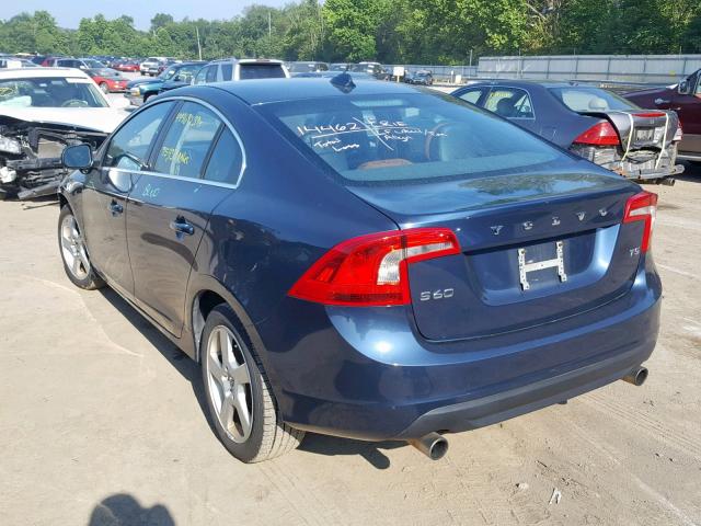 YV1612FSXD2184959 - 2013 VOLVO S60 T5 BLUE photo 3