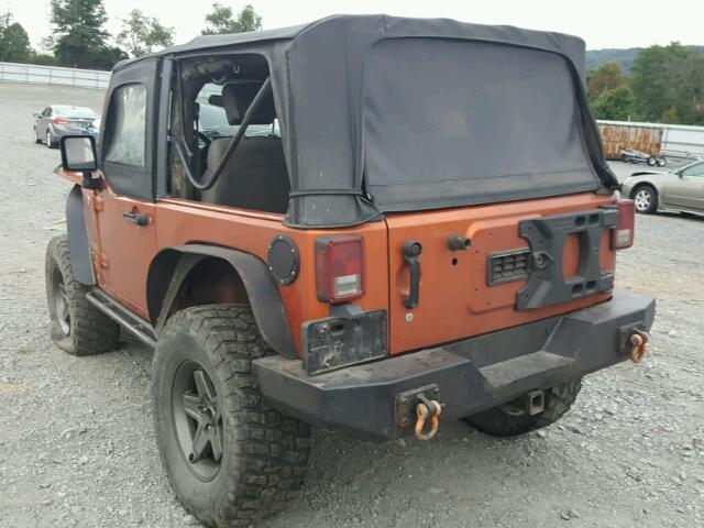 1J4AA2D15AL204433 - 2010 JEEP WRANGLER S ORANGE photo 3