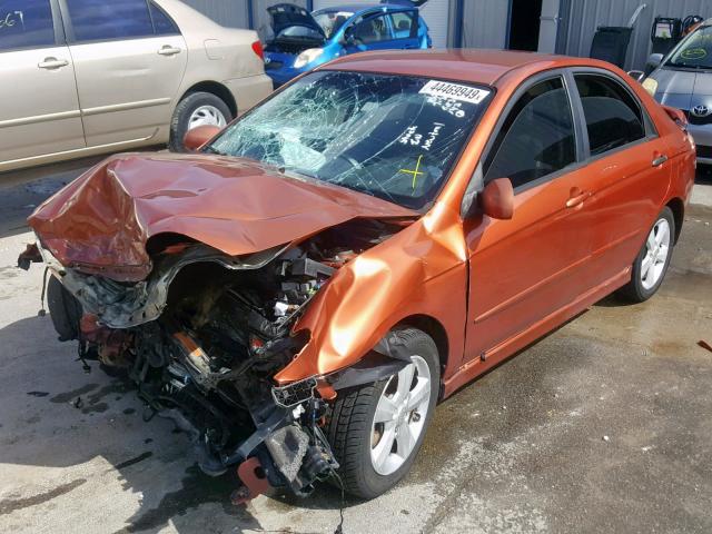 KNAFE221695026497 - 2009 KIA SPECTRA EX ORANGE photo 2