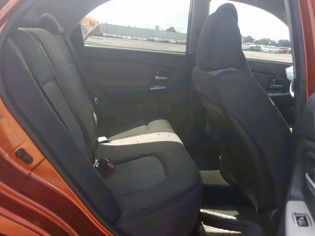 KNAFE221695026497 - 2009 KIA SPECTRA EX ORANGE photo 6