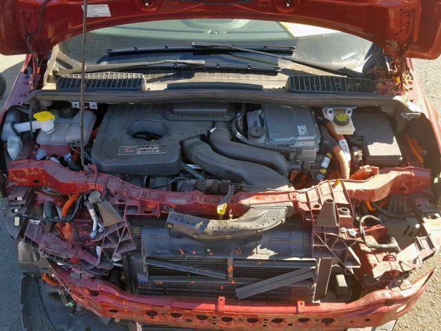 1FADP5FU0HL103083 - 2017 FORD C-MAX TITA RED photo 7