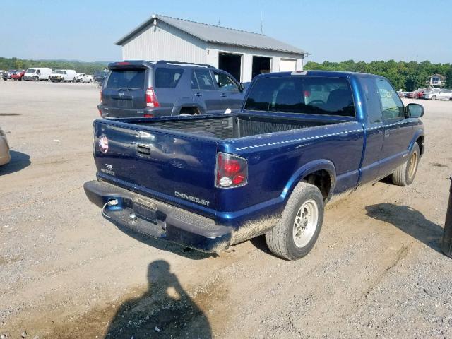 1GCCS19XXX8197431 - 1999 CHEVROLET S-10 PU BLUE photo 4