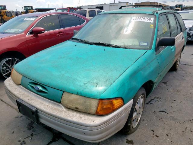 1FARP15J5RW195054 - 1994 FORD ESCORT LX GREEN photo 2