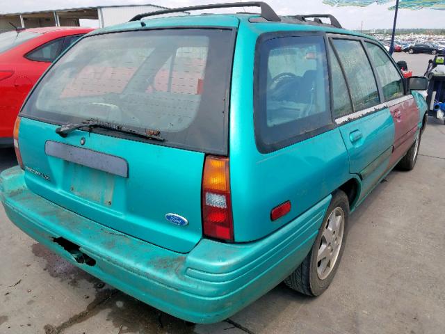 1FARP15J5RW195054 - 1994 FORD ESCORT LX GREEN photo 4