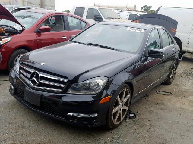 WDDGF4HB6ER309085 - 2014 MERCEDES-BENZ C 250 BLACK photo 2