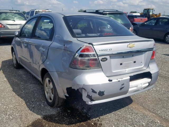 KL1TD5DE1AB111819 - 2010 CHEVROLET AVEO LS SILVER photo 3