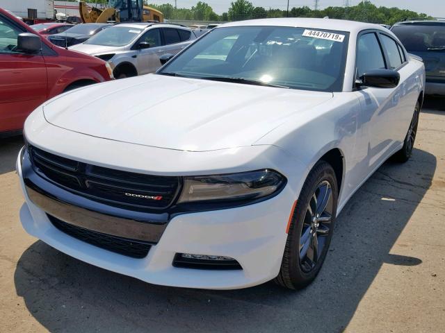 2C3CDXJG5KH611960 - 2019 DODGE CHARGER SX WHITE photo 2