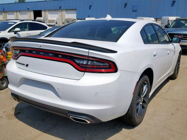 2C3CDXJG5KH611960 - 2019 DODGE CHARGER SX WHITE photo 4