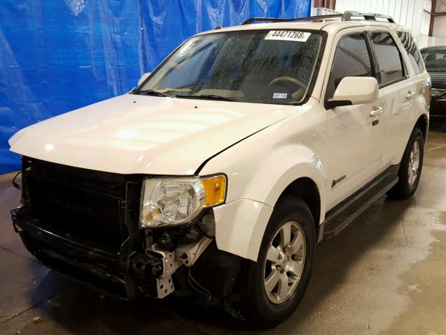 1FMCU4K36AKA96203 - 2010 FORD ESCAPE HYB WHITE photo 2