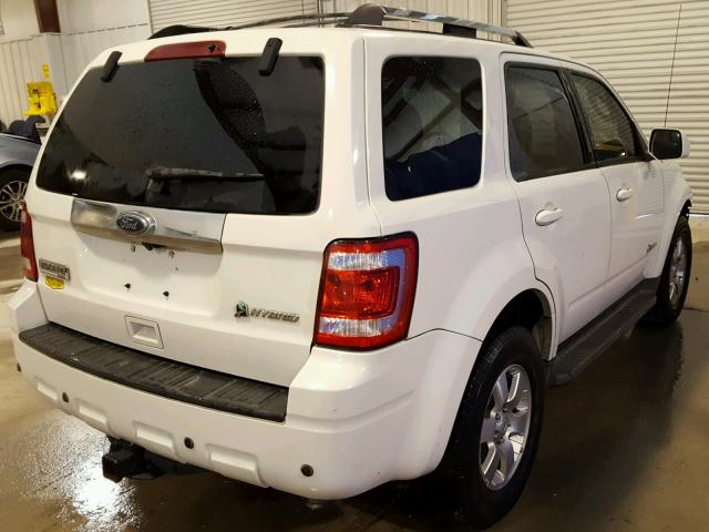 1FMCU4K36AKA96203 - 2010 FORD ESCAPE HYB WHITE photo 4