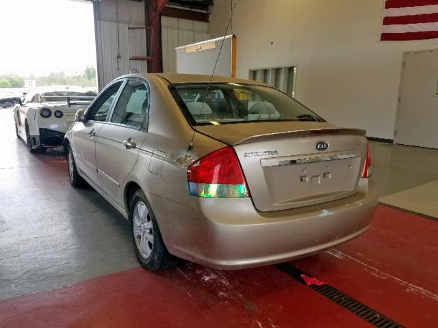 KNAFE121575409841 - 2007 KIA SPECTRA EX GOLD photo 3