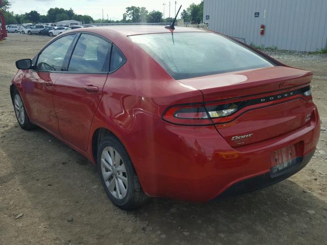 1C3CDFBB1ED915057 - 2014 DODGE DART SXT RED photo 3