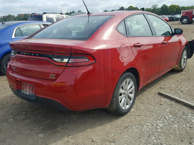 1C3CDFBB1ED915057 - 2014 DODGE DART SXT RED photo 4