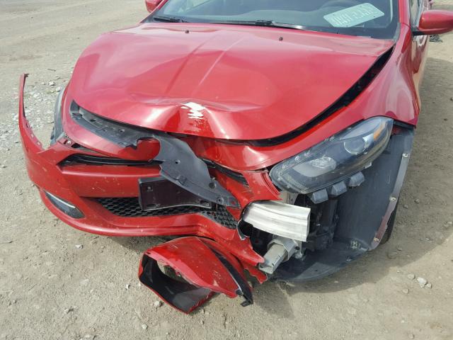 1C3CDFBB1ED915057 - 2014 DODGE DART SXT RED photo 9