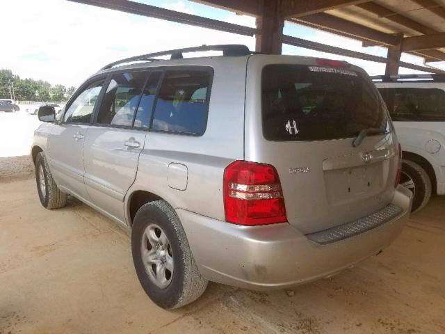 JTEGD21A830070836 - 2003 TOYOTA HIGHLANDER SILVER photo 3