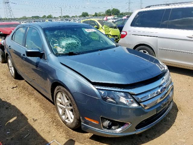 3FAHP0JA3BR106280 - 2011 FORD FUSION SEL BLUE photo 1