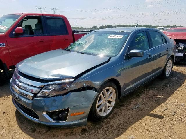 3FAHP0JA3BR106280 - 2011 FORD FUSION SEL BLUE photo 2