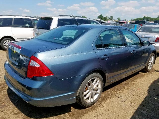 3FAHP0JA3BR106280 - 2011 FORD FUSION SEL BLUE photo 4