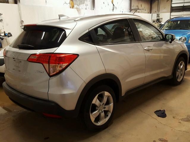 3CZRU6H78GM756239 - 2016 HONDA HR-V EXL SILVER photo 4